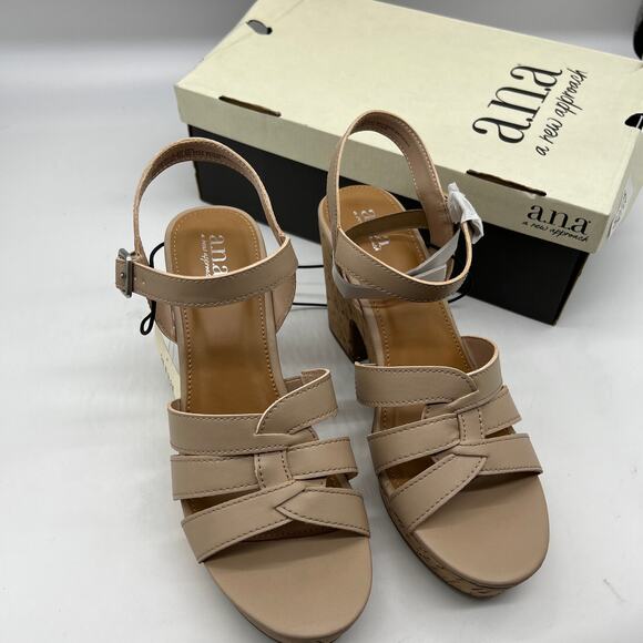 a.n.a Womens Billie Heeled Sandals Nude Color Size 9M - Picture 2 of 14